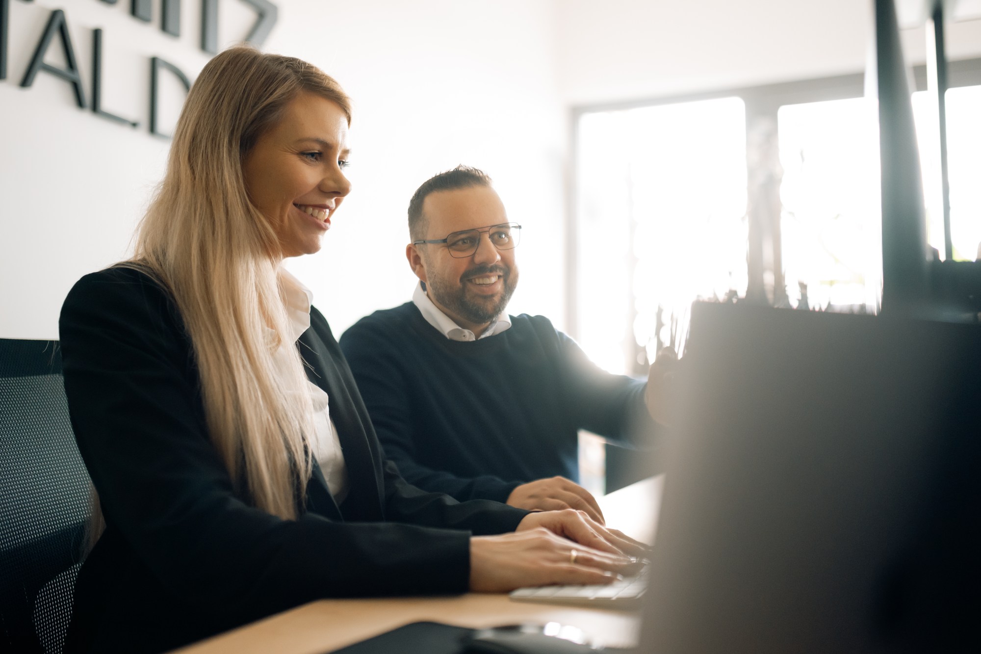 Andreas und Marleen Schmitz bei der gemeinsamen Arbeit