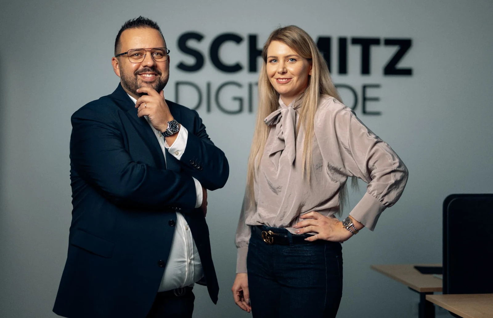 Andreas und Marleen Schmitz in ihrem Büro